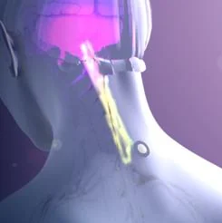 Ilustração dos comprimentos de onda de luz a estimular os nervos